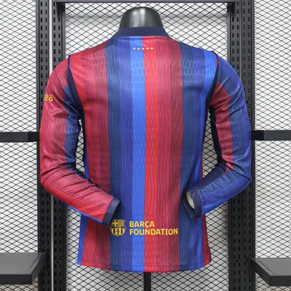 Barcelona 2026/27 Home Long-Sleeve Jersey – Player Edition