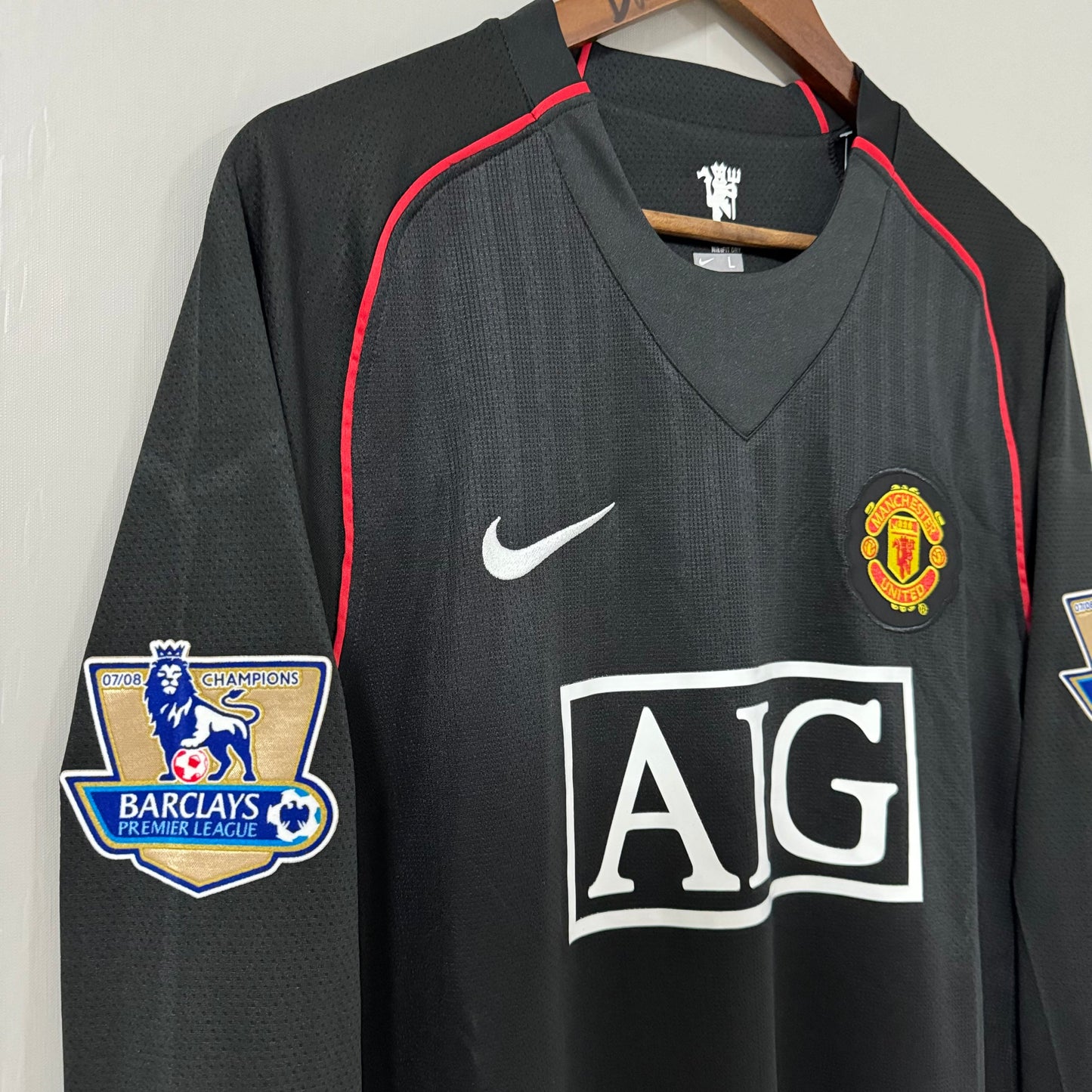 Manchester United 2007/08 Away (League) Long-Sleeve Retro Jersey