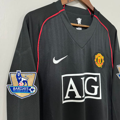Manchester United 2007/08 Away (League) Long-Sleeve Retro Jersey