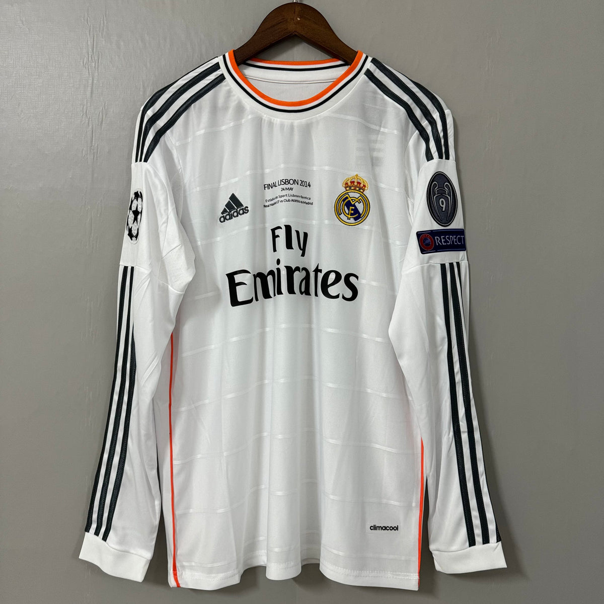 Real Madrid 2013/14 Home (UCL Final) Long-Sleeve Retro Jersey