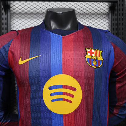 Barcelona 2026/27 Home Long-Sleeve Jersey – Player Edition
