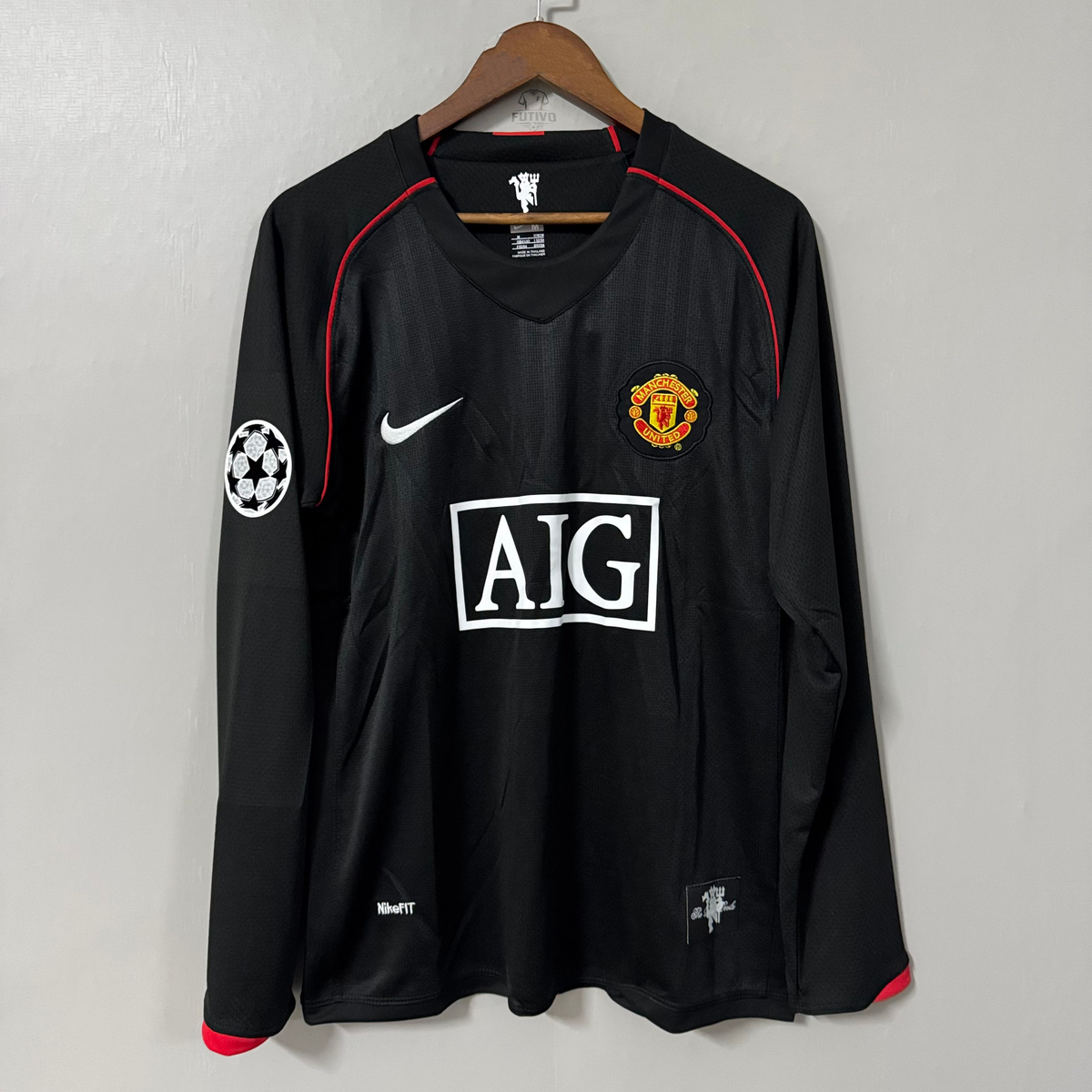 Manchester United 2007/08 Away (UCL) Long-Sleeve Retro Jersey