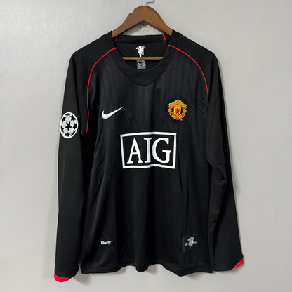 Manchester United 2007/08 Away (UCL) Long-Sleeve Retro Jersey