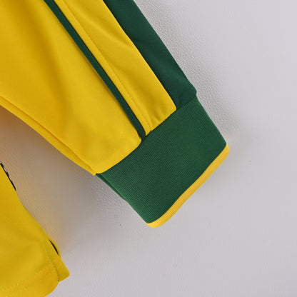 Brazil 1998 Home Long-Sleeve Retro Jersey
