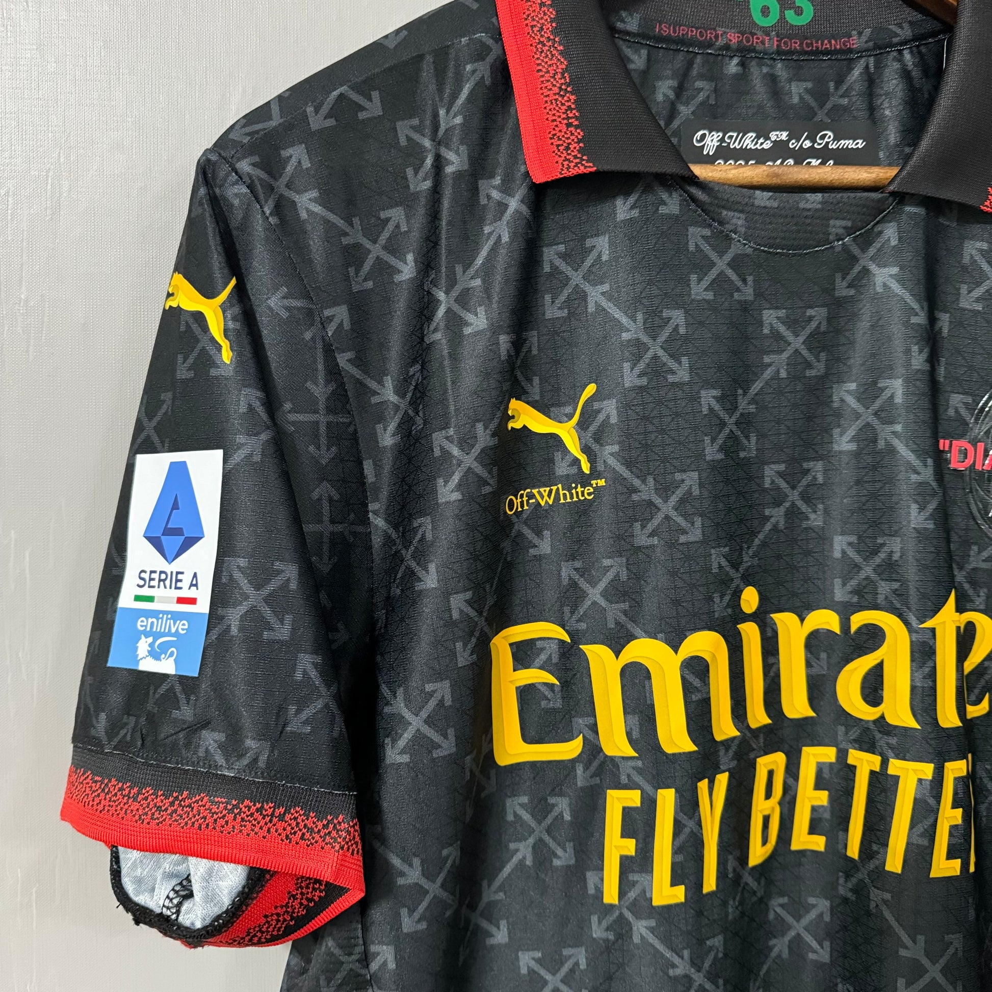 AC Milan 2025 X OFF WHITE Jersey – Player Edition