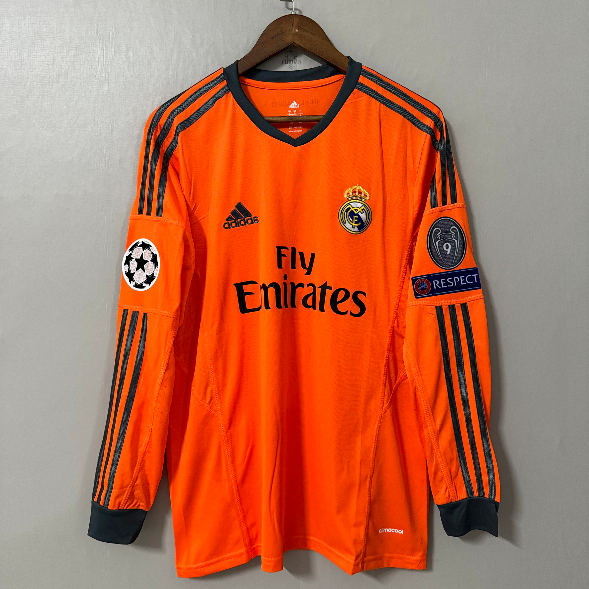 Real Madrid 2013/14 Away (Third Kit) Long-Sleeve Retro Jersey