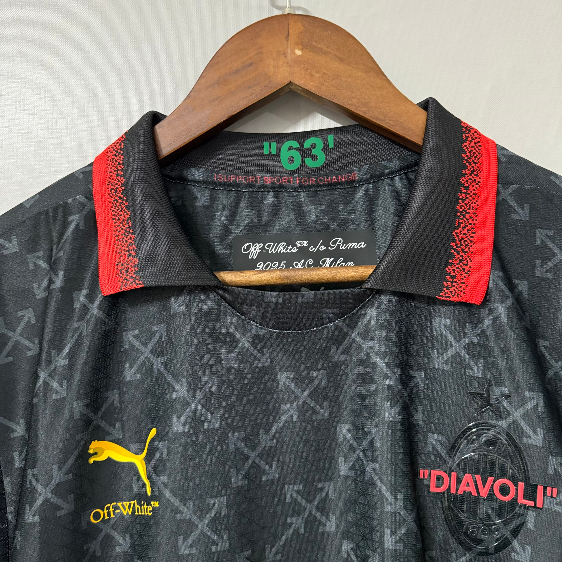 AC Milan 2025 X OFF WHITE Jersey – Player Edition