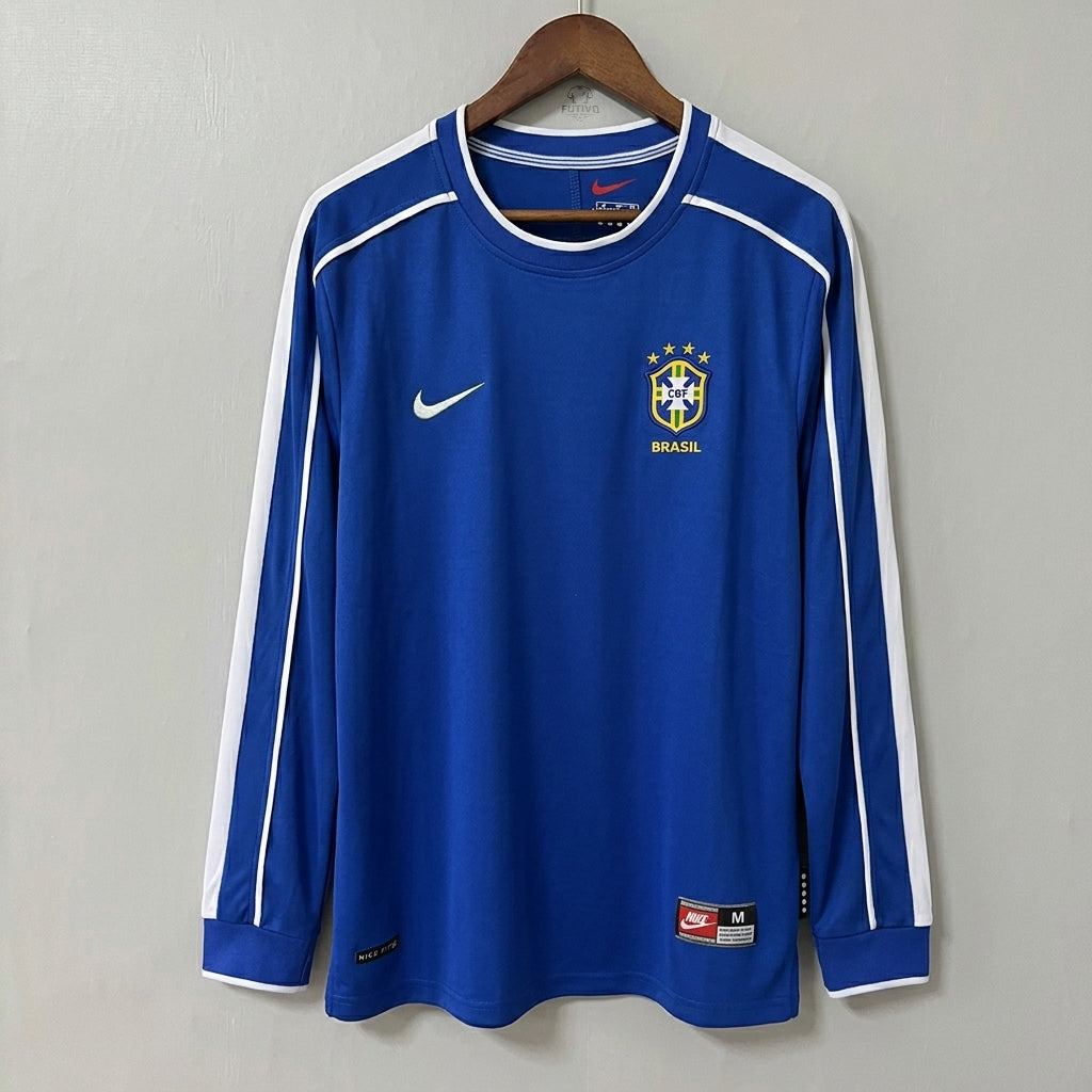 Brazil 1998 Away Long-Sleeve Retro Jersey