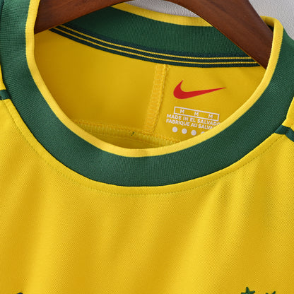 Brazil 1998 Home Long-Sleeve Retro Jersey