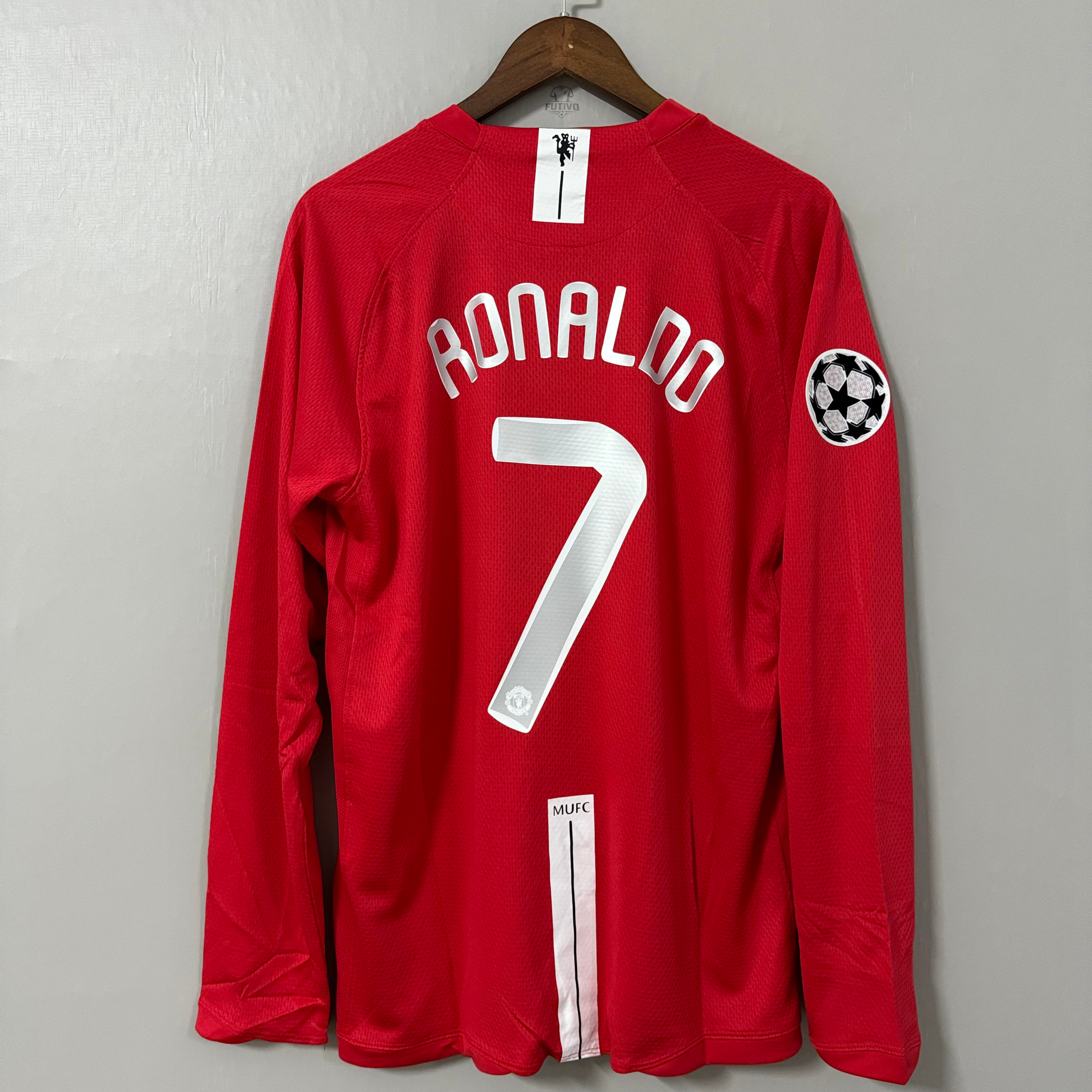 Manchester United 2007/08 Home (UCL Final) Long-Sleeve Retro Jersey