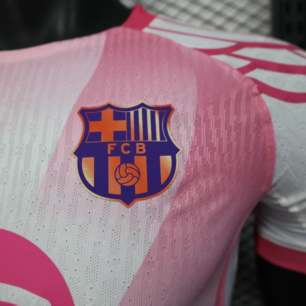 Barcelona 2025/26 Special Edition White/Pink Jersey – Player Edition