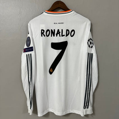 Real Madrid 2013/14 Home (UCL Final) Long-Sleeve Retro Jersey