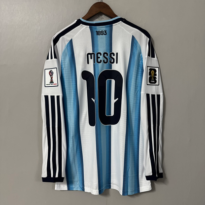 Argentina 2026 World Cup Home Long-Sleeve Jersey – Player Edition