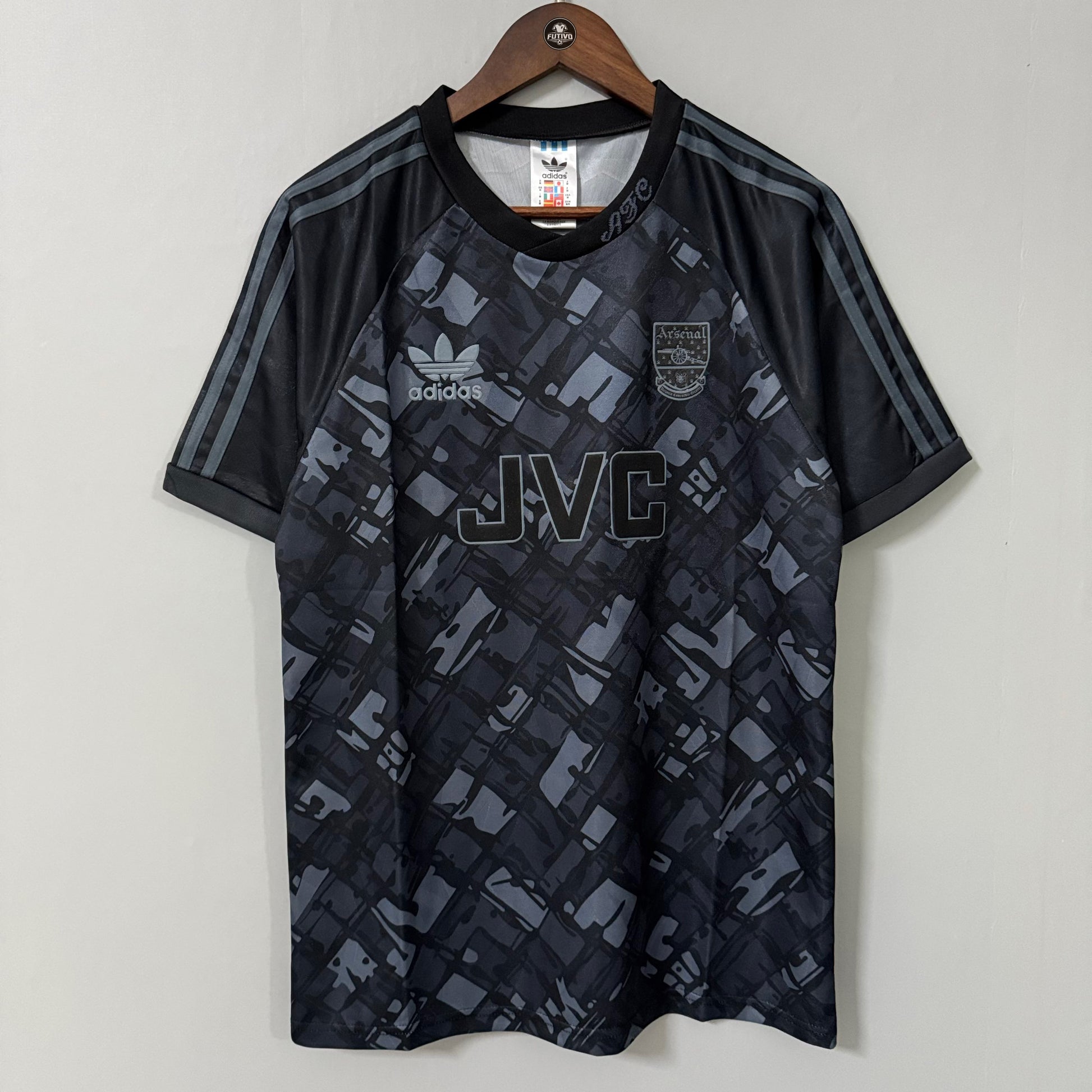 Arsenal 1990/92 JVC Blackout Retro Jersey – Special Edition