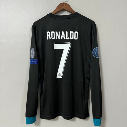 Real Madrid 2017/18 Away Long-Sleeve Retro Jersey