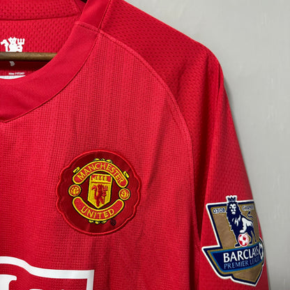 Manchester United 2007/08 Home (League) Long-Sleeve Retro Jersey