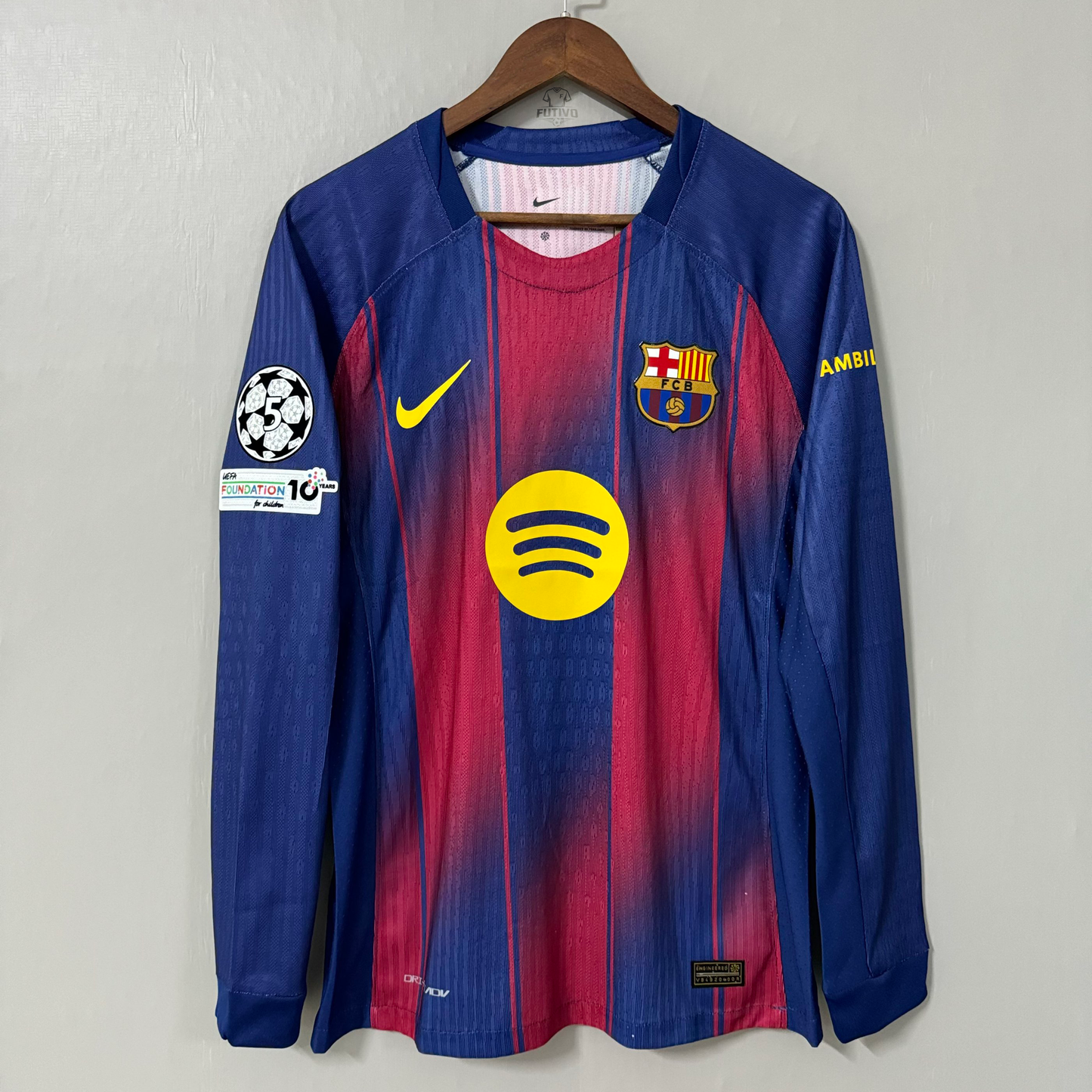 Barcelona 2025/26 Home Long-Sleeve Jersey – Player Edition
