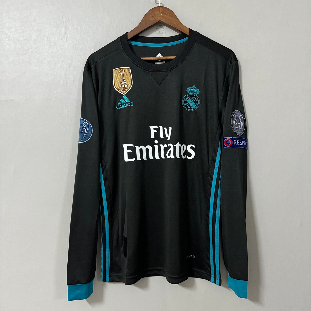 Real Madrid 2017/18 Away Long-Sleeve Retro Jersey