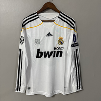Real Madrid 2009/10 Home Long-Sleeve Retro Jersey