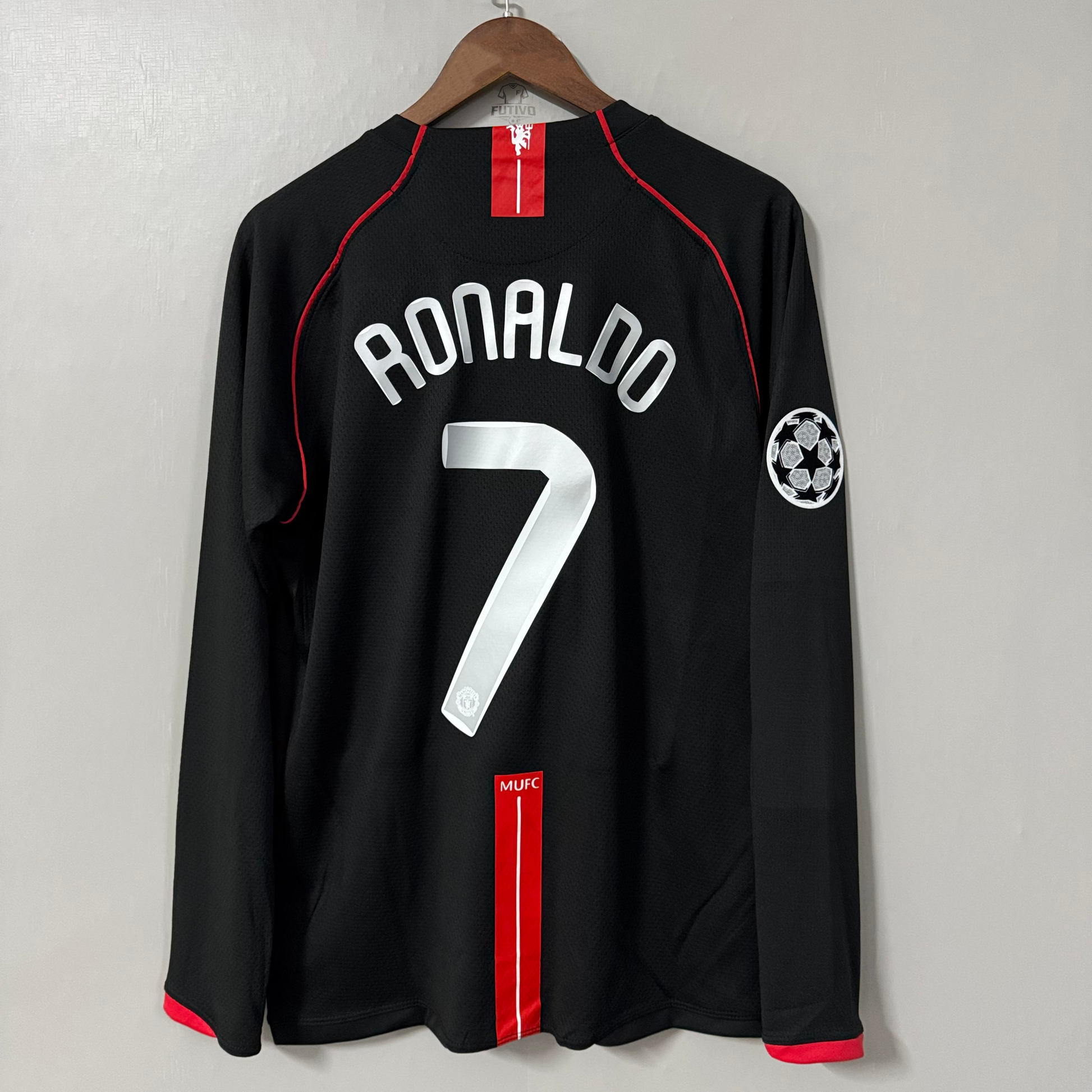 Manchester United 2007/08 Away (UCL) Long-Sleeve Retro Jersey