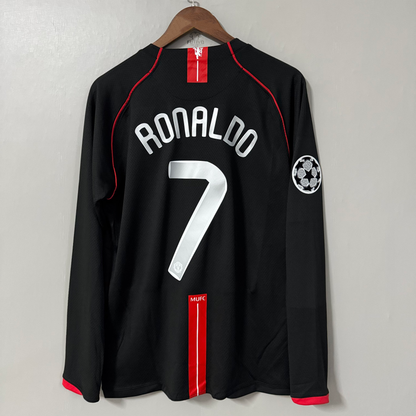 Manchester United 2007/08 Away (UCL) Long-Sleeve Retro Jersey