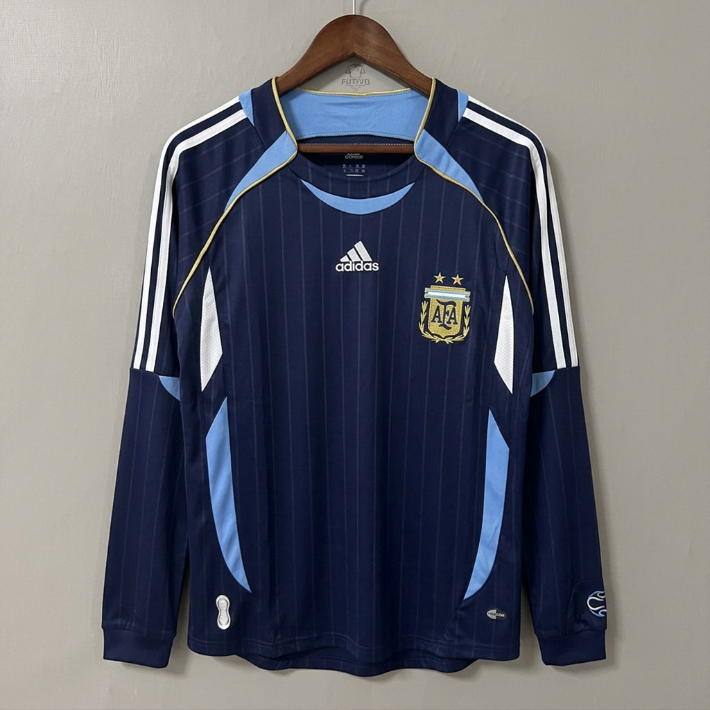 Argentina 2006 World Cup Away Long-Sleeve Retro Jersey