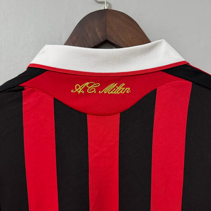 AC Milan 2009/10 Home Long-Sleeve Retro Jersey