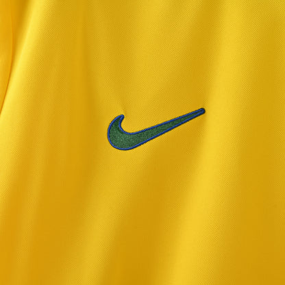 Brazil 1998 Home Long-Sleeve Retro Jersey