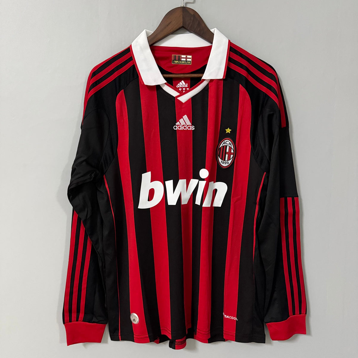 AC Milan 2009/10 Home Long-Sleeve Retro Jersey