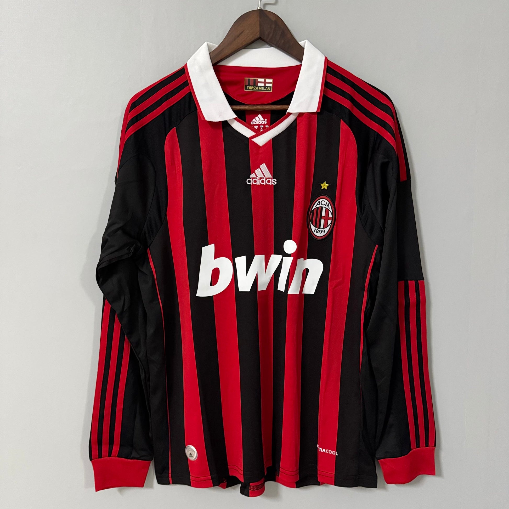 AC Milan 2009/10 Home Long-Sleeve Retro Jersey