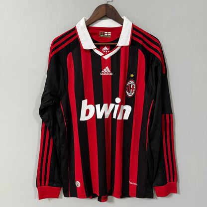 AC Milan 2009/10 Home Long-Sleeve Retro Jersey