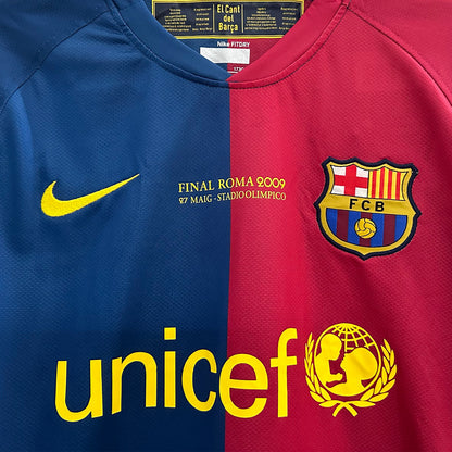 Barcelona 2008/09 Home (UCL Final) Long-Sleeve Retro Jersey