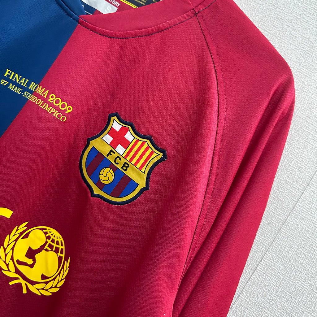 Barcelona 2008/09 Home (UCL Final) Long-Sleeve Retro Jersey