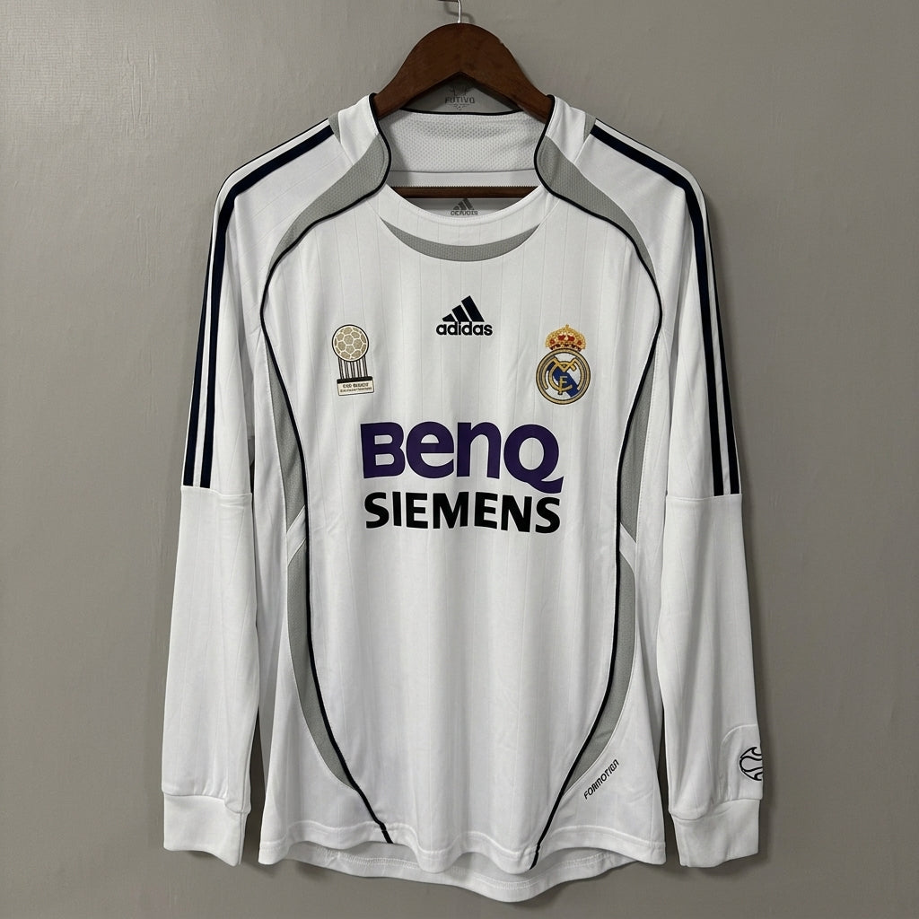 Real Madrid 2006/07 Home Long-Sleeve Retro Jersey