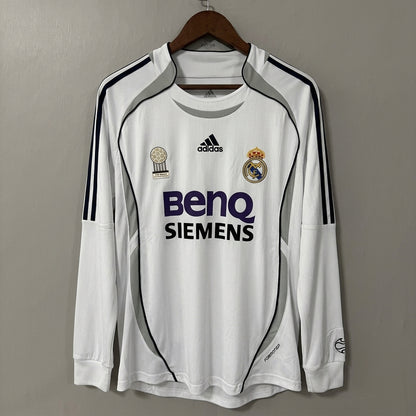 Real Madrid 2006/07 Home Long-Sleeve Retro Jersey